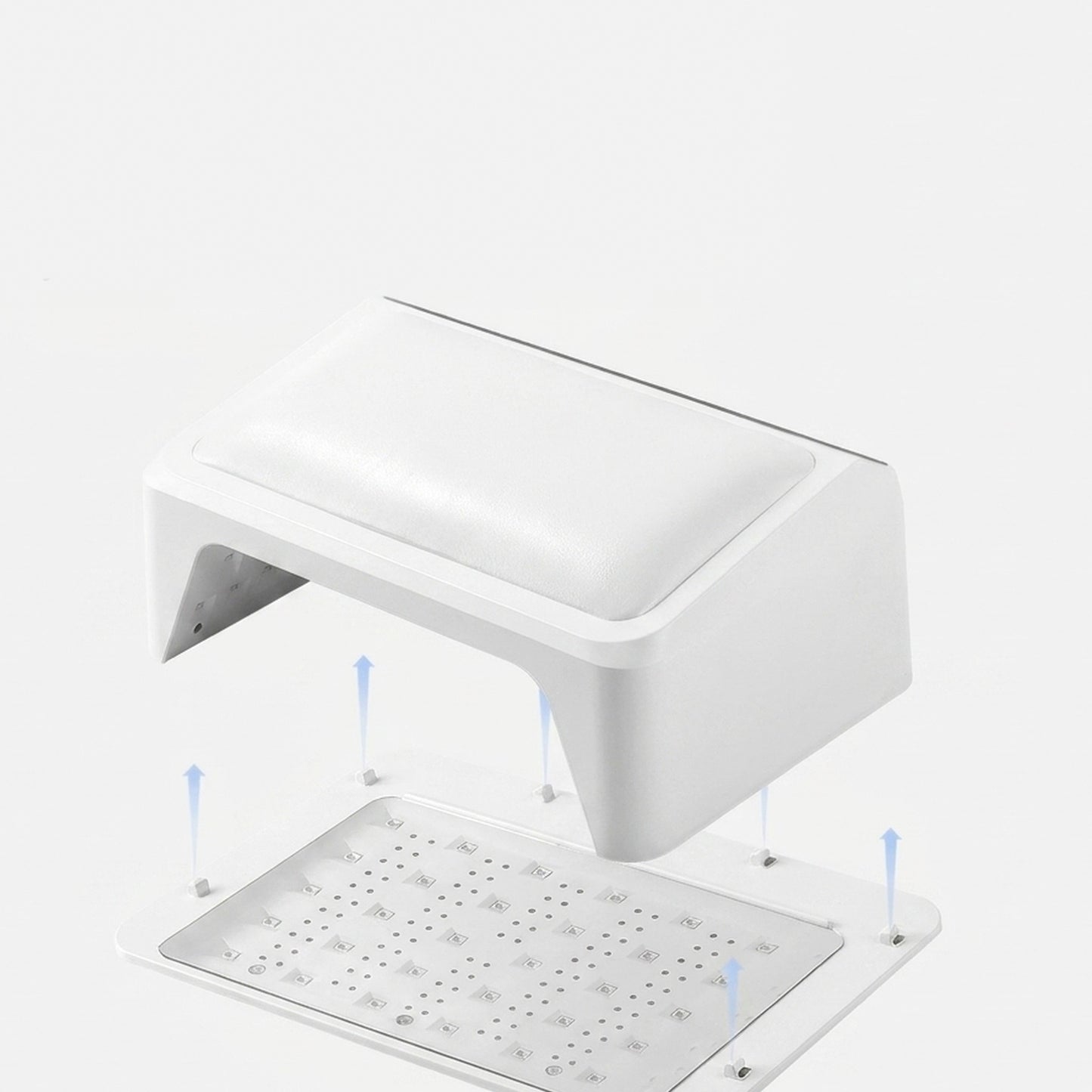 YISS angled hand-rest UV LED nail lamp with detachable reflective base