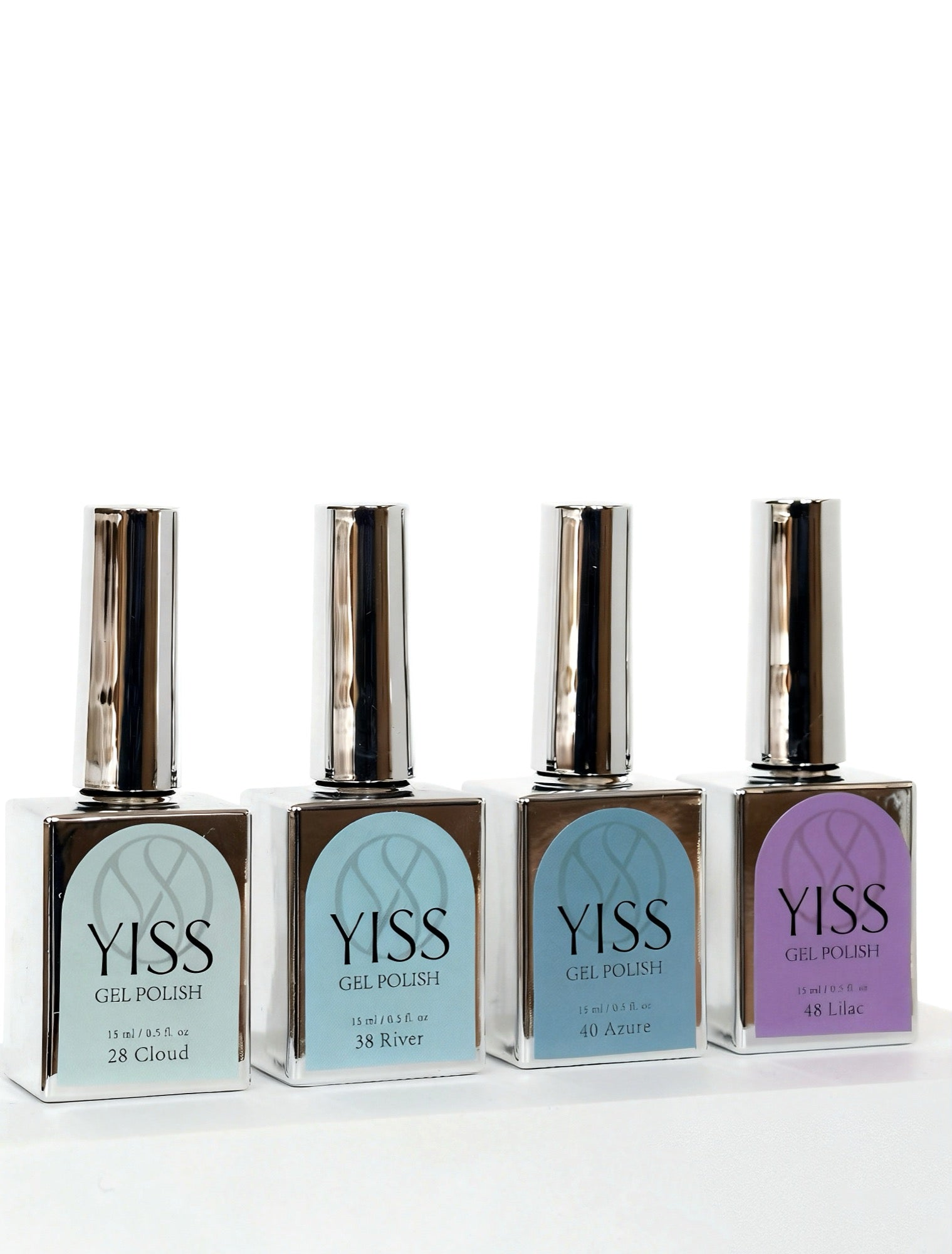 YISS blue and purple gel polish shades