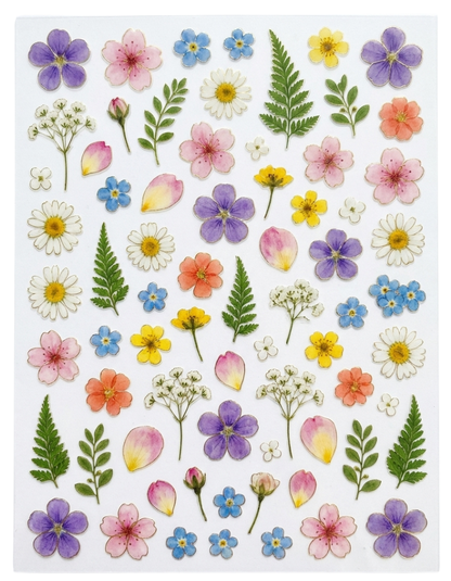 free floral nail sticker sheet included with the YISS starter trial kit