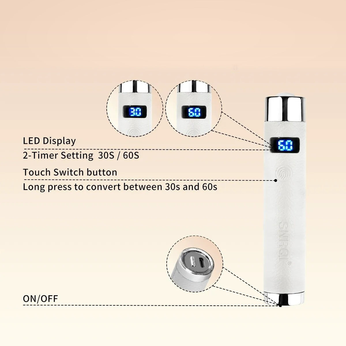 YISS AI Sensor Cordless Nail Lamp detail image