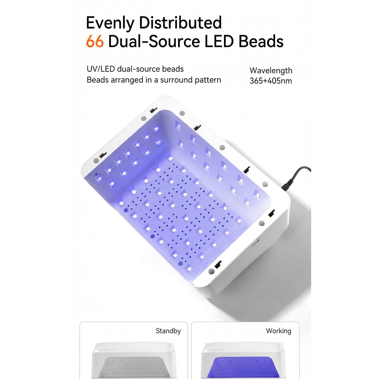 YISS Angled Hand-Rest UV/LED Nail Lamp detail image
