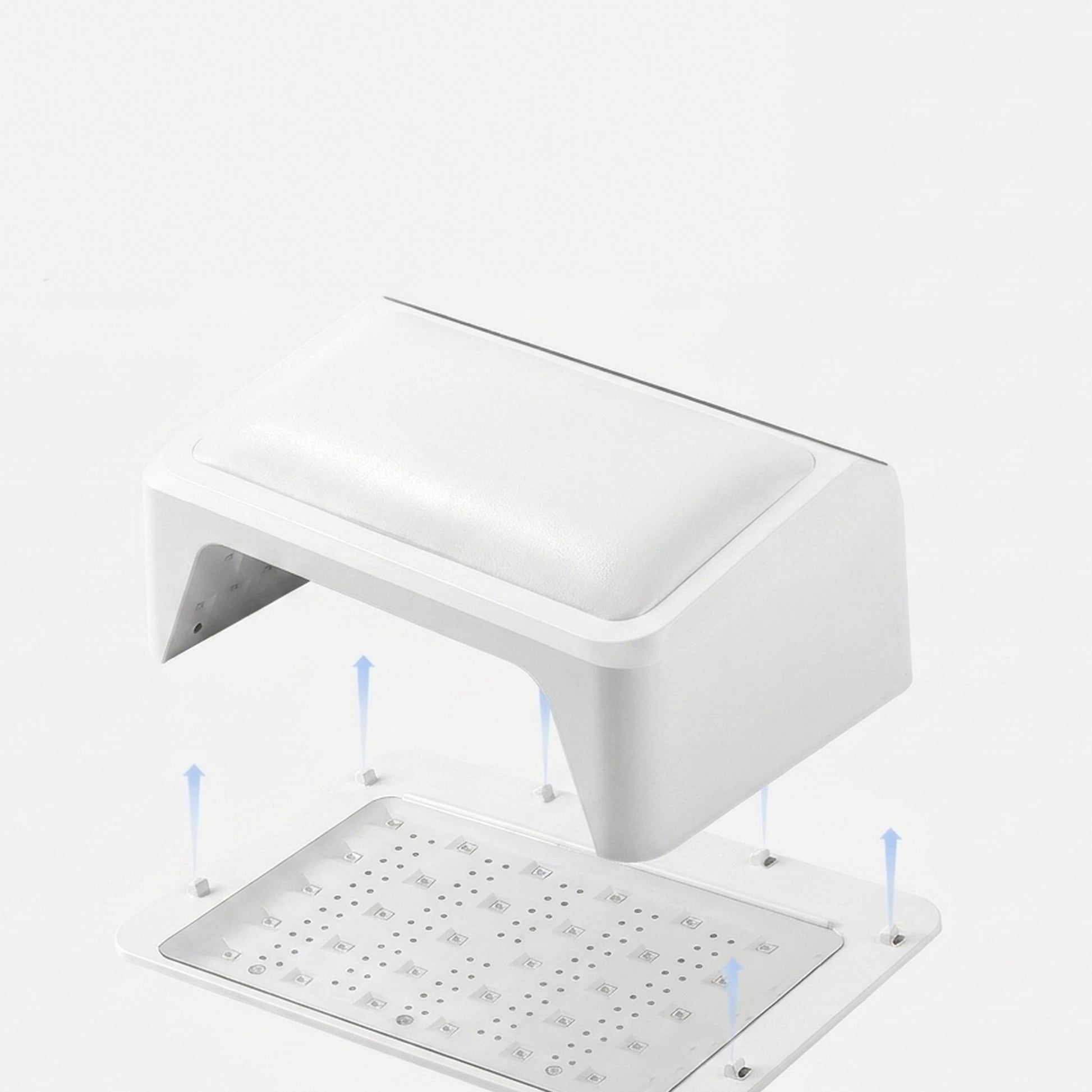 YISS angled hand-rest UV LED nail lamp with detachable reflective base