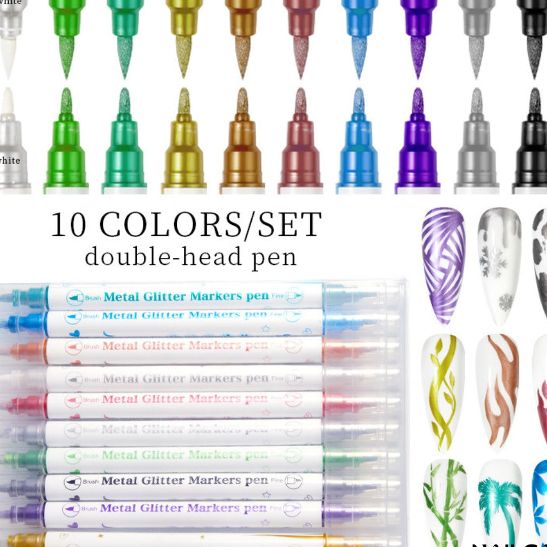 Double-Head Nail Art Pen Set