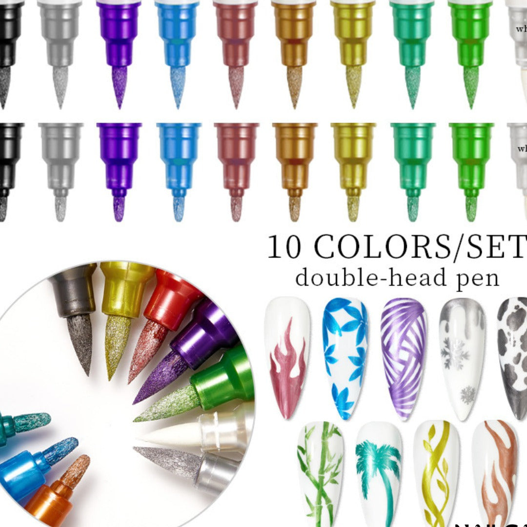 Double-Head Nail Art Pen Set