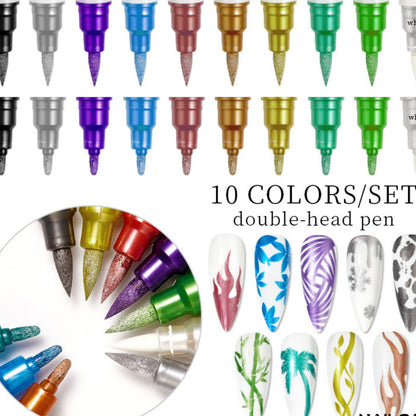 Double-Head Nail Art Pen Set