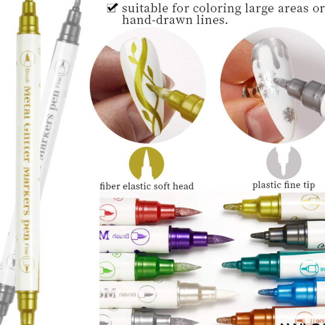 Double-Head Nail Art Pen Set