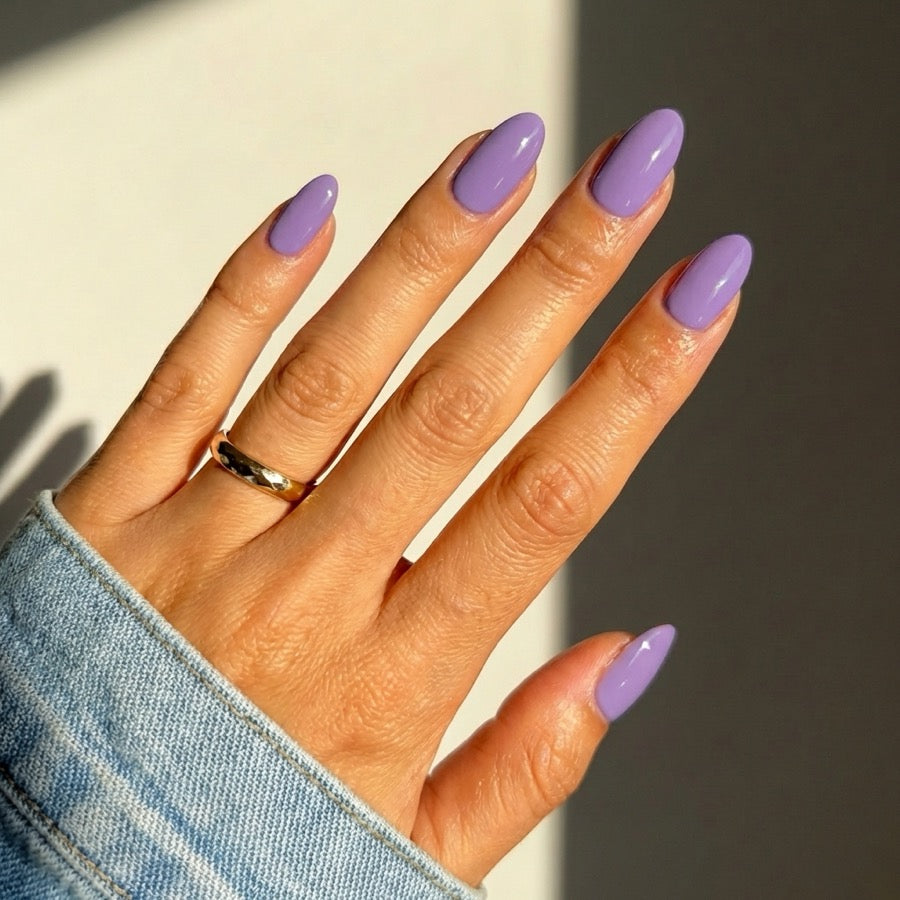 Iris gel polish worn on natural nails
